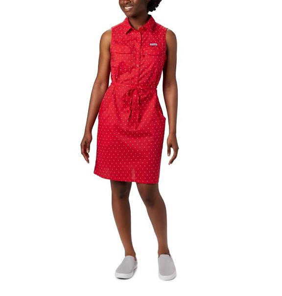 Columbia Womens Dresses Sale UK - PFG Bonehead Clothing Red UK-91996